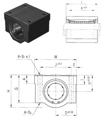 Bearing SC8UU Samick